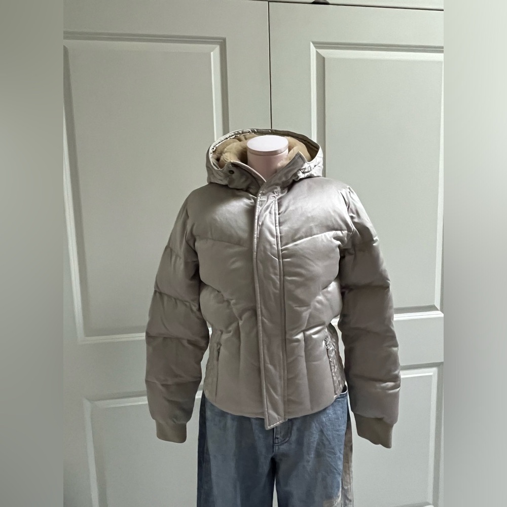 Talula Metallic champagne colour Puffer Jacket